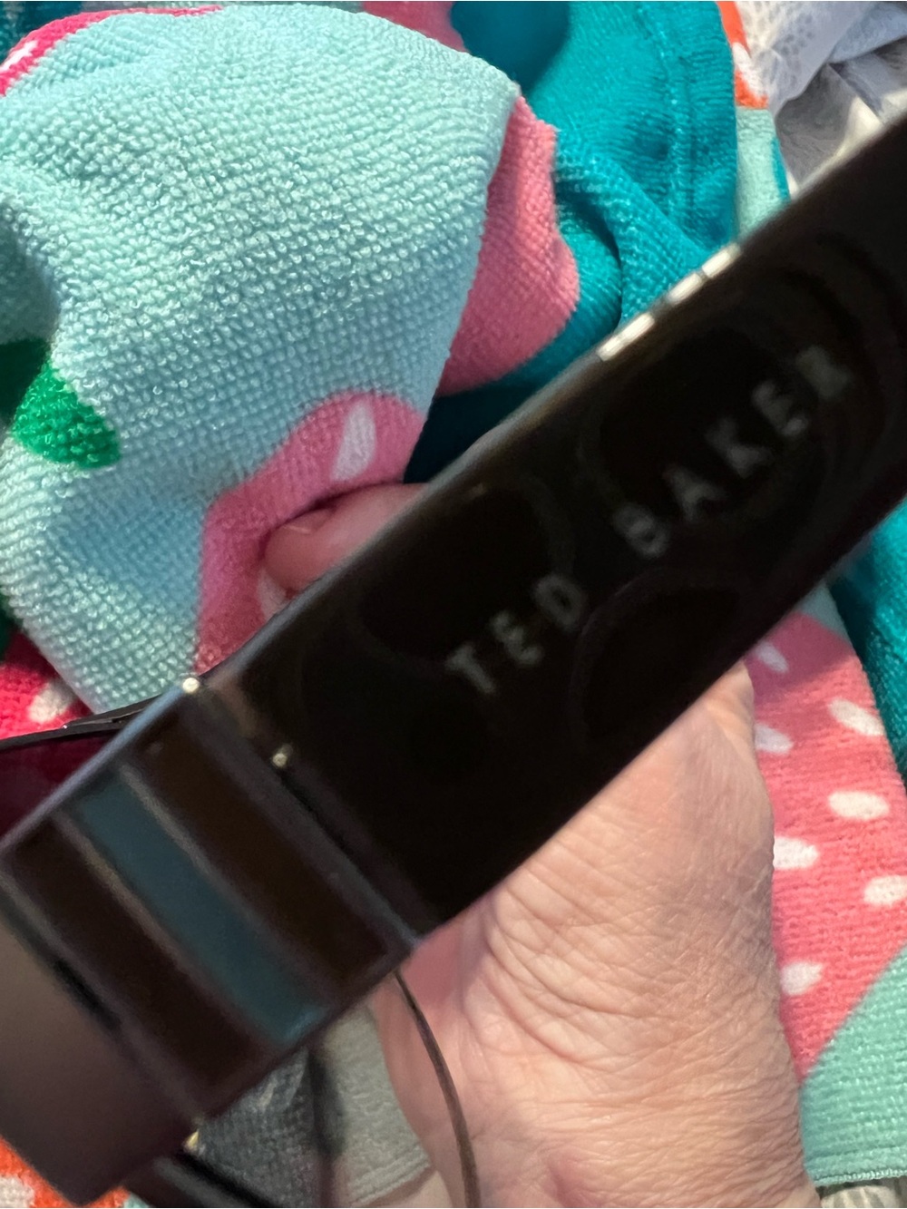 Ted Baker Teal and Black Sunglass Temple Arm with Logo - Picture 4 of 12